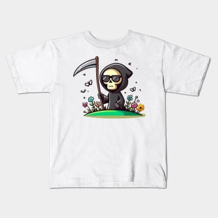Death sticker skeleton Kids T-Shirt